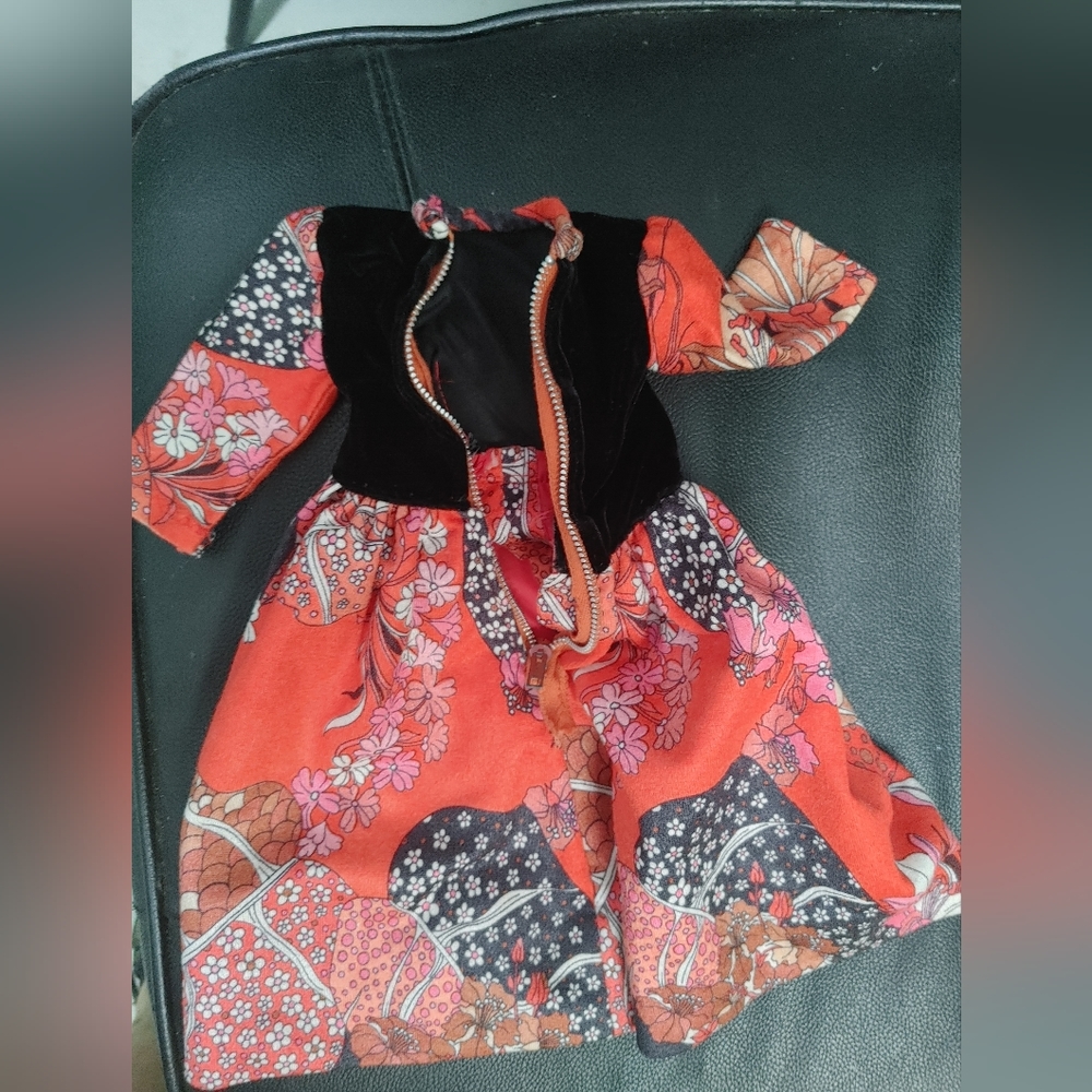 Formal Dress for Dolls - 7" Handmade, Unique, Original, One of a Kind
